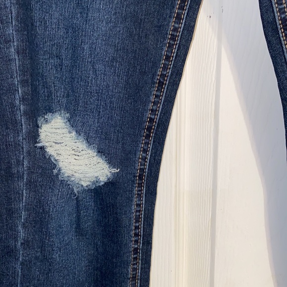 Wild Fable Blue Highest Rise Distressed Raw Hem Skinny Jeans NWT - Picture 7 of 14